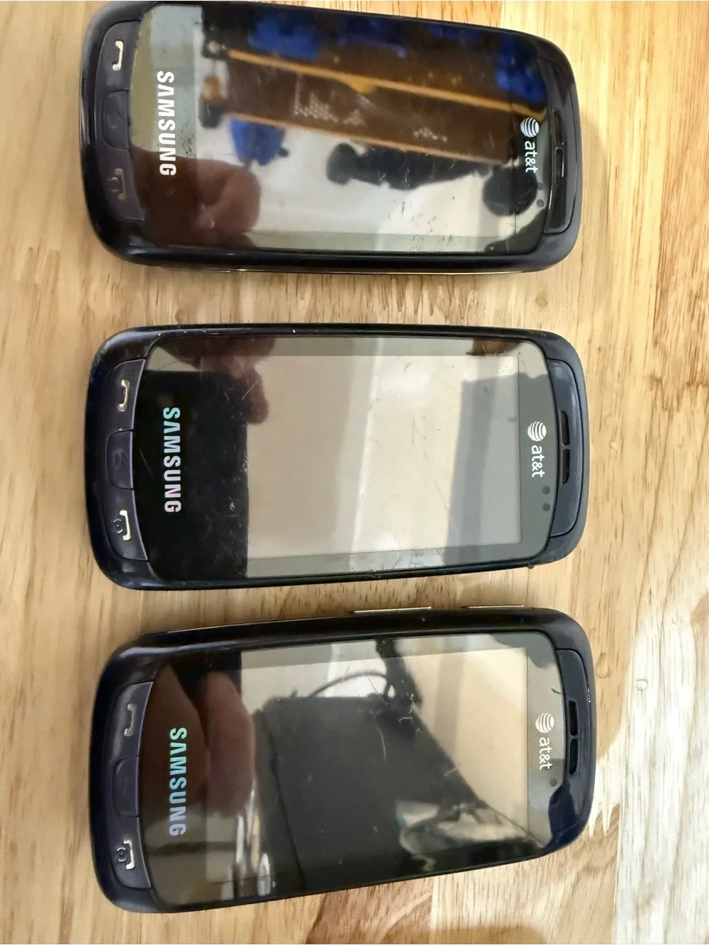 Samsung Black Slide-Out QWERTY Cell Phones (Lot of 3)